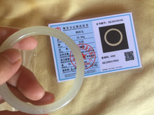 Load image into Gallery viewer, 54mm Certified 100% Natural icy watery light yellow gray crystal sugar (黄冰糖) nephrite jade bangle HN142-3360