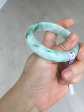 Load image into Gallery viewer, 53.7mm Certified 100% natural Type A sunny green purple jadeite jade bangle BQ33-4150