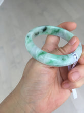 Load image into Gallery viewer, 53.7mm Certified 100% natural Type A sunny green purple jadeite jade bangle BQ33-4150
