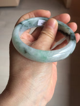 Load image into Gallery viewer, 57mm Certified Type A 100% Natural sunny green/dark green Jadeite Jade bangle AM94-2724