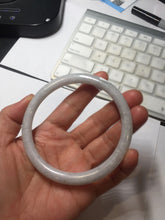 Load image into Gallery viewer, 65.2mm Certified type A 100% Natural light purple white round cut Jadeite bangle J142-(1937)
