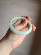 Load image into Gallery viewer, 56.6mm certified 100% natural Type A icy watery light yellow/white with jadeite jade bangle BL55-3278