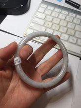 Load image into Gallery viewer, 65.2mm Certified type A 100% Natural light purple white round cut Jadeite bangle J142-(1937)
