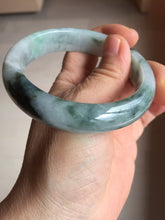 Load image into Gallery viewer, 57mm Certified Type A 100% Natural sunny green/dark green Jadeite Jade bangle AM94-2724