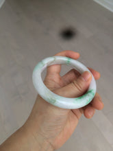 Load image into Gallery viewer, 60mm certified 100% natural type A sunny green white jadeite jade bangle BH31-5424