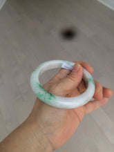 Load image into Gallery viewer, 60mm certified 100% natural type A sunny green white jadeite jade bangle BH31-5424