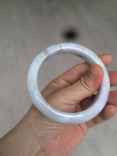 Load image into Gallery viewer, 59.5mm certified Type A 100% Natural green/purple Jadeite bangle As73-0516