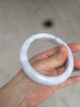 Load image into Gallery viewer, 59.5mm certified Type A 100% Natural green/purple Jadeite bangle As73-0516