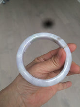 Load image into Gallery viewer, 59.5mm certified Type A 100% Natural green/purple Jadeite bangle As73-0516