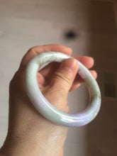 Load image into Gallery viewer, 54.3mm Certified 100% natural Type A green/brown/purple round cut jadeite jade bangle AZ26-5218