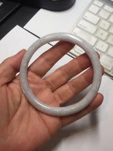 Load image into Gallery viewer, 65.2mm Certified type A 100% Natural light purple white round cut Jadeite bangle J142-(1937)