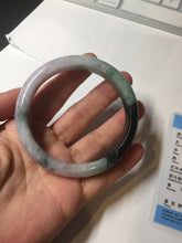 Load image into Gallery viewer, 59mm Certified Type A 100% Natural sunny green dark green purple Jadeite Jade bangle BP99-4054
