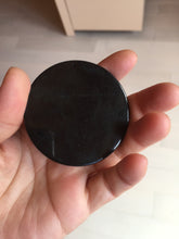 Load image into Gallery viewer, 100% natural black jadeite jade(Wuji, 乌鸡) Guanyin (观音) safe and sound pendant/worry stone/decor BM38