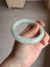 Load image into Gallery viewer, 56.6mm certified 100% natural Type A icy watery light yellow/white with jadeite jade bangle BL55-3278