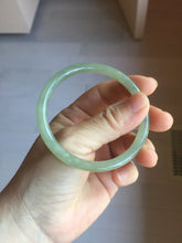 Load image into Gallery viewer, 57.6mm Certified 100% Natural light green gray Nephrite Bangle HN141-3359