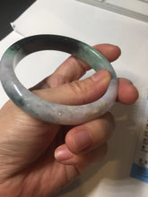 Load image into Gallery viewer, 59mm Certified Type A 100% Natural sunny green dark green purple Jadeite Jade bangle BP99-4054
