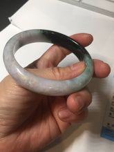 Load image into Gallery viewer, 59mm Certified Type A 100% Natural sunny green dark green purple Jadeite Jade bangle BP99-4054
