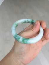 Load image into Gallery viewer, 53.7mm Certified 100% natural Type A sunny green purple jadeite jade bangle BQ35-4145