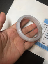 Load image into Gallery viewer, 56.5mm certified 100% natural type A purple/white/brown jadeite jade bangle E82-0824