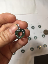 Load image into Gallery viewer, 100% Natural type A dark green/blue/gray/black heart Guatemala jadeite Jade pendant PH107 Add on item