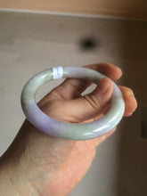 Load image into Gallery viewer, 54.3mm Certified 100% natural Type A green/brown/purple round cut jadeite jade bangle AZ26-5218