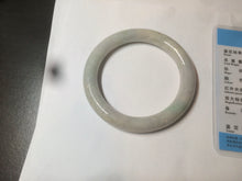 Load image into Gallery viewer, 54.8mm certified 100% natural type A light green/purple/yellow round cut jadeite jade bangle D124-8929