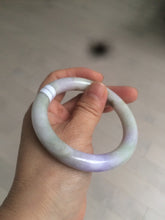 Load image into Gallery viewer, 54.3mm Certified 100% natural Type A green/brown/purple round cut jadeite jade bangle AZ26-5218