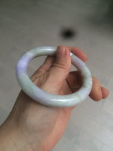 Load image into Gallery viewer, 54.3mm Certified 100% natural Type A green/brown/purple round cut jadeite jade bangle AZ26-5218