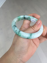 Load image into Gallery viewer, 53.7mm Certified 100% natural Type A sunny green purple jadeite jade bangle BQ35-4145