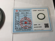 Load image into Gallery viewer, 57.6mm Certified 100% Natural Dark Green/Black Green Ink Painting (绿水墨) Round Cut Nephrite (Wulanhai 乌兰海碧玉) Bangle HN169-7335