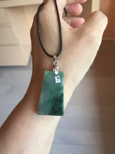 Load image into Gallery viewer, 100% Natural Type A Sunny Green Dark Green Black Gray Misty Mountain Forest Jadeite Jade Safe and Sound Pendant Group BS121