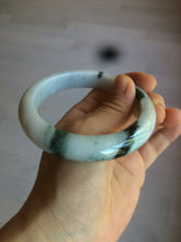 Load image into Gallery viewer, 59.5mm certified Type A 100% Natural green/white/purple Jadeite bangle R107-0467