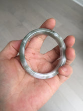 Load image into Gallery viewer, 50mm certified 100% natural Type A light watermelon rind green/yellow/purple jadeite jade bangle BN33-4499