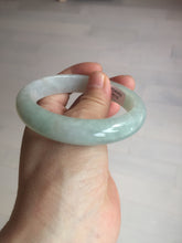 Load image into Gallery viewer, 58.8mm Certified Type A 100% Natural icy watery green white Jadeite Jade bangle BH86-9115