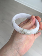 Load image into Gallery viewer, 56.5mm certified 100% natural type A purple/white/brown jadeite jade bangle E82-0824