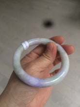 Load image into Gallery viewer, 54.3mm Certified 100% natural Type A green/brown/purple round cut jadeite jade bangle AZ26-5218