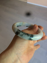 Load image into Gallery viewer, 59.5mm certified Type A 100% Natural green/white/purple Jadeite bangle R107-0467