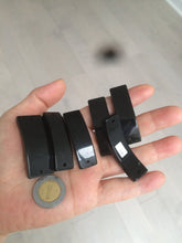 Load image into Gallery viewer, 100% natural type A black jadeite jade (mocui, 墨翠) rectangle bead/craft supplies AY78