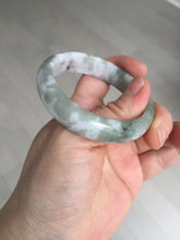 Load image into Gallery viewer, 50mm certified 100% natural Type A light watermelon rind green/yellow/purple jadeite jade bangle BN33-4499