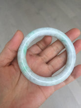 Load image into Gallery viewer, 53.6mm Certified 100% natural Type A sunny green/purple/brown chubby round cut jadeite jade bangle BQ36-5804