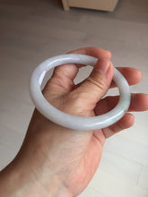 Load image into Gallery viewer, 59.2mm certified 100% natural type A light green/white/purple slim round cut jadeite jade bangle AM93-1359