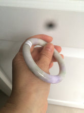 Load image into Gallery viewer, 54.3mm Certified 100% natural Type A green/brown/purple round cut jadeite jade bangle AZ26-5218