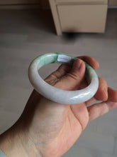 Load image into Gallery viewer, 55mm Certified 100% natural Type A sunny green/purple/white jadeite jade bangle BH29-5417