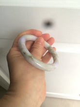 Load image into Gallery viewer, 54.3mm Certified 100% natural Type A green/brown/purple round cut jadeite jade bangle AZ26-5218