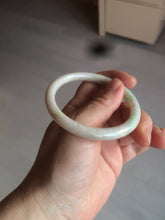 Load image into Gallery viewer, 53mm 100% natural certified sunny green/beige slim jadeite jade bangle AZ139-5329
