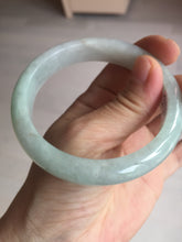 Load image into Gallery viewer, 58.8mm Certified Type A 100% Natural icy watery green white Jadeite Jade bangle BH86-9115