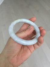 Load image into Gallery viewer, 56.7mm Certified 100% natural Type A white/purple/brown/yellow chubby round cut jadeite jade bangle BQ37-5803