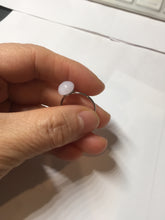 Load image into Gallery viewer, 100% Natural light purple white cabochon jadeite ring (adjustable size) PH39