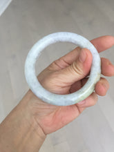 Load image into Gallery viewer, 56.7mm Certified 100% natural Type A white/purple/brown/yellow chubby round cut jadeite jade bangle BQ37-5803