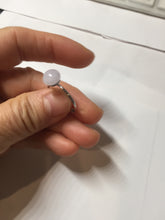 Load image into Gallery viewer, 100% Natural light purple white cabochon jadeite ring (adjustable size) PH39
